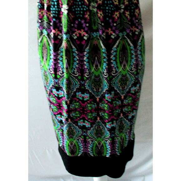 London Times Women's Multi Color Floral Print Sleeveless Pull Over Dress Size 8 - Picture 7 of 9